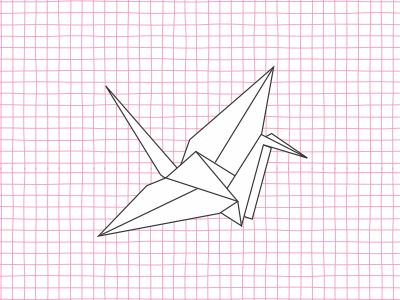 This is Eleven Eleven 1111 illustration paper crane vector