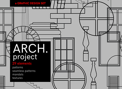 Arch. Project architecture design illustration pattern texture vector