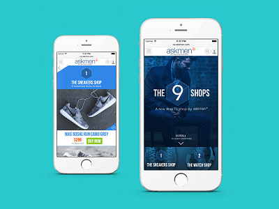 9shops app clean fashion responsive shops simple sneakers webdesign