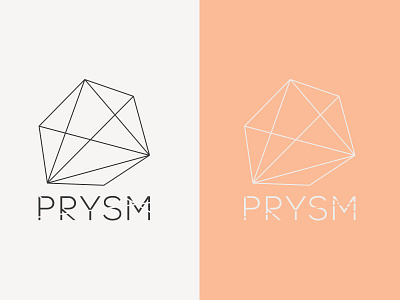 Prysm branding geometric jewel logo prism shop typography