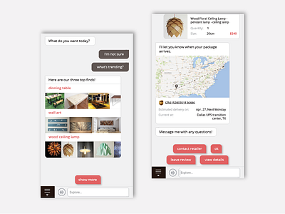 "Virtual Concierge" Shopping Experience app design mobile