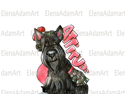 Attitude attitude book book illustration childrens book illustation clipart design dog graphic design illustration logo