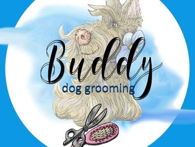 Buddy Logo book book illustration childrens book illustation clipart design dog graphic design illustration logo scottish terrier ui