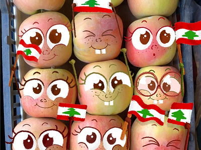 Buy Local! Support Lebanese apples animation digital illustration illustration vector