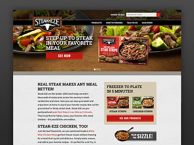 Steakeze Web Design design food frozen steak website