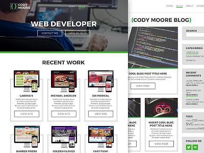 Web Developer Website & Blog blog design developer web website