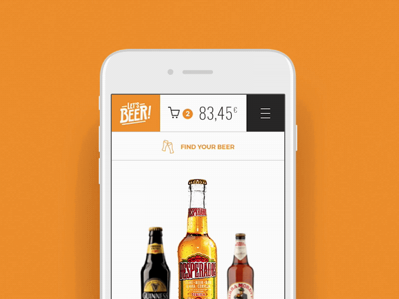 Find your beer! app beer find principle responsive search ux web