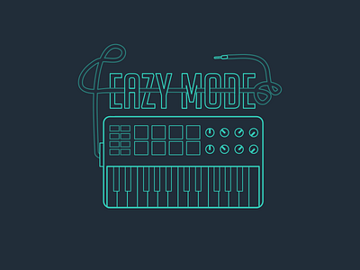 Synthesizer fo Eazy Mode black green illustration line line illustration synth synthesizer