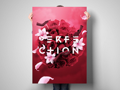 Perfection. Poster collage flowers graphic design poster roses