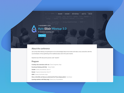 Website for Kyiv Elixir Meetup