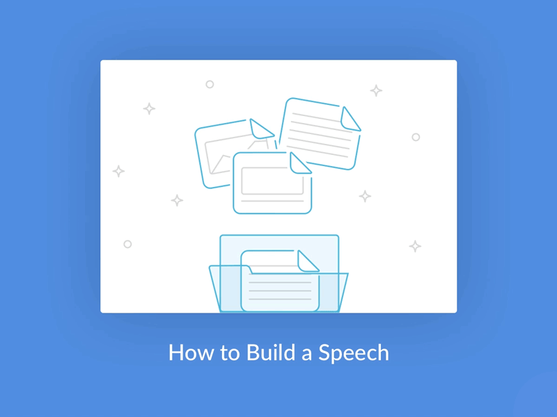 Illustrations. "For Speakers"page animation blue cards illustration line line illustration minimal