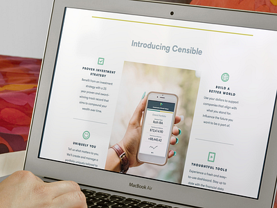 Investing App Website app branding design identity investing ipad tablet censible ui user experience ux website