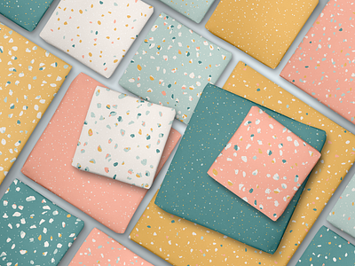 Seamless terrazzo textures collection.