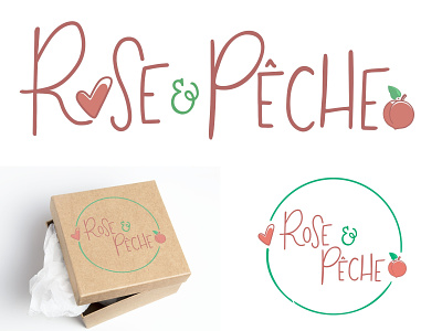 Rose & Pêche / Logo Design branding graphic design illustration illustrator logo procreate toys