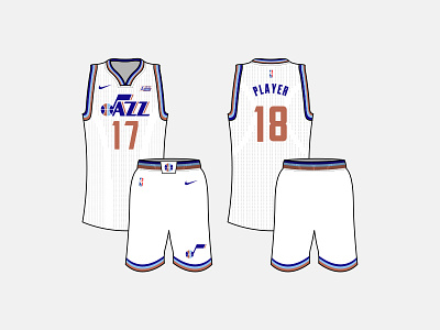 Jazz - Road basketball jazz jersey nba rebrand uniform utah