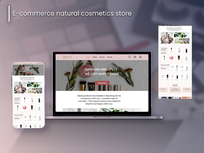 E-commerce natural cosmetics store care cosmatics design e commerce hair ui ux web