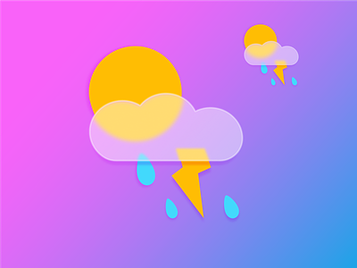 Weather icon adobe illustrator design graphic design illustration rain and sun ui vector weather weather forecast weather icon
