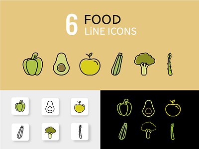 Line Icons food icons icons line icons