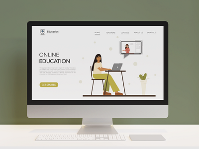 Illustration for online learning website