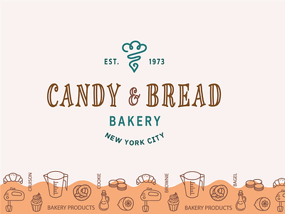 Bakery Candy & Bread Logo bread candy logo fo bakery logo fo bread
