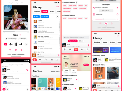 Apple Music Revisited app app design apple apple music ios sketch tab tabbar ui uiux ux