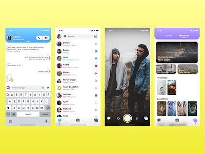 Snapchat Redesign app app design apple design ios snap snapchat ui ux