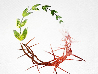 Good Friday - Easter crown easter garland good friday logo thorns victory