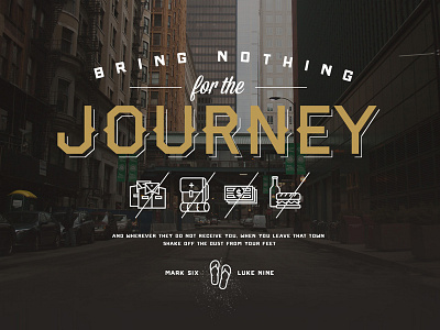 Journey bring faith icons journey luke mark mission nothing trust type