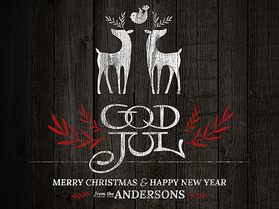 God Jul card god jul logo merry christmas type wood