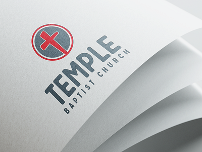 Temple Baptist Church Logo Design branding graphic design logo