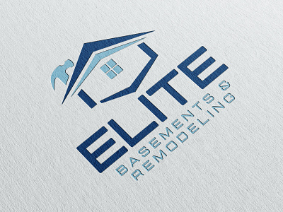 Elite Basements and Remodeling Logo and Website branding graphic design logo website design