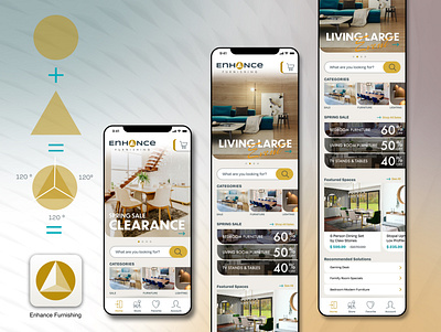 Enhance Furnishing - App Design - Home Screen app ui ux