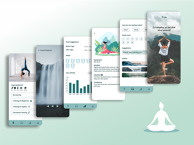 Yoga App analyze app branding design meditation meditation app mobile mobile app music sport sport design sports ui ui design uiux uiux designer ux ux design yoga yoga app