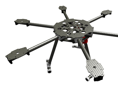 Hexacopter 3d 3dmodel autodesk inventor design