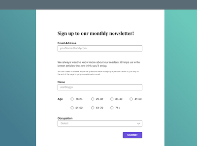 Daily UI #001 - Sign up typography ui ux