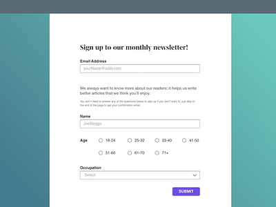 Daily UI #001 - Sign up