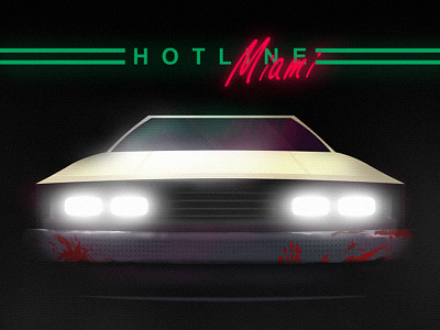 HOTLINE ✖ MIAMI car game hotline miami miami old school retro synthwave