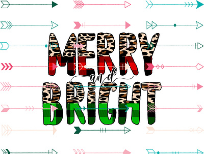 Merry And Bright buffalo christmas design dtf dtg file graphic design illustration png screen print
