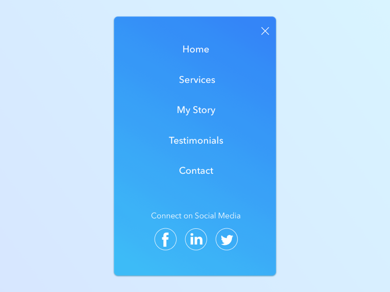 Menu of Portfolio Website (Mobile Version) by Dhaval S. Gandhi on Dribbble
