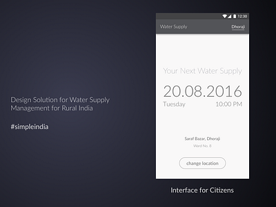 [Video Blog] Design Solution For Water Supply Management best design designer ethnography india mobile portfolio research top user experience ux wireframe