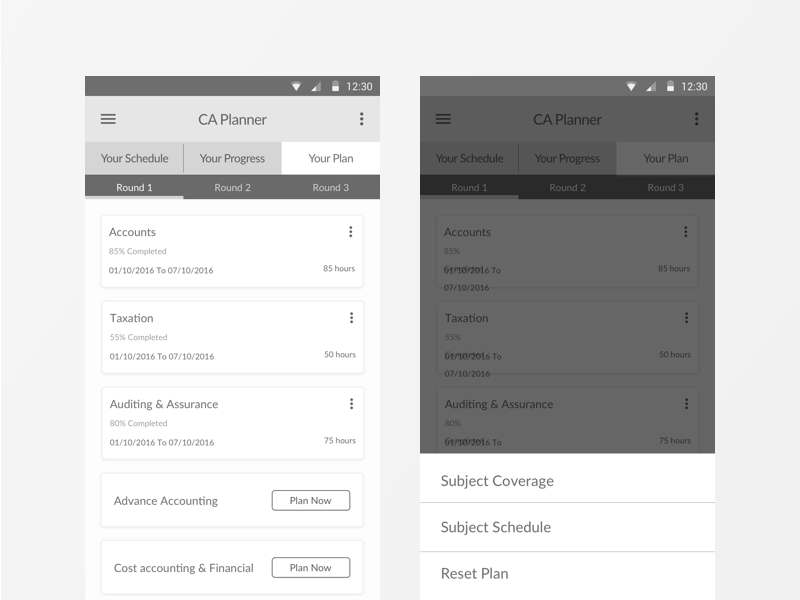CA Planner Android App: Student's Plan 