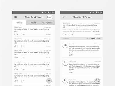 Discussion & Forum (CA Planner Android App)