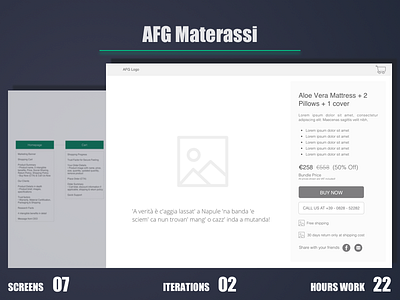 AFG Materassi - eCommerce Portal to Purchase Matresses best buying journey design designer ecommerce full project india information architecture portfolio user experience ux web