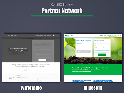 SEC Battery - Partner Network best design designer expert india portfolio top ui user experience ux web wireframe
