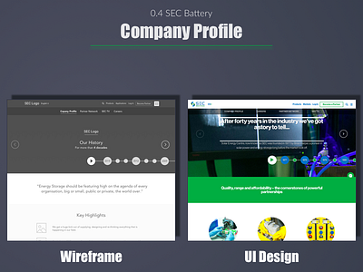 SEC Battery - Company Profile best design designer expert india portfolio top ui user experience ux web wireframe