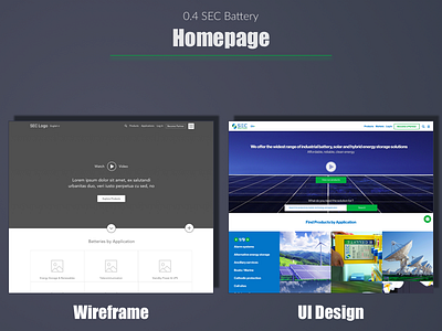 SEC Battery - Homepage best design designer expert india portfolio top ui user experience ux web wireframe