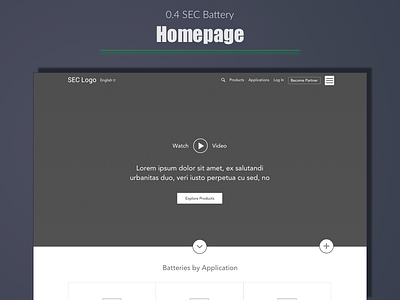 SEC Battery - Homepage best design designer expert india portfolio top ui user experience ux web wireframe