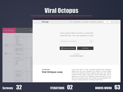 Viral Octopus best design designer expert india portfolio top ui user experience ux web wireframe