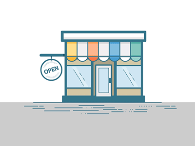 Animated Store animation building flash store vector