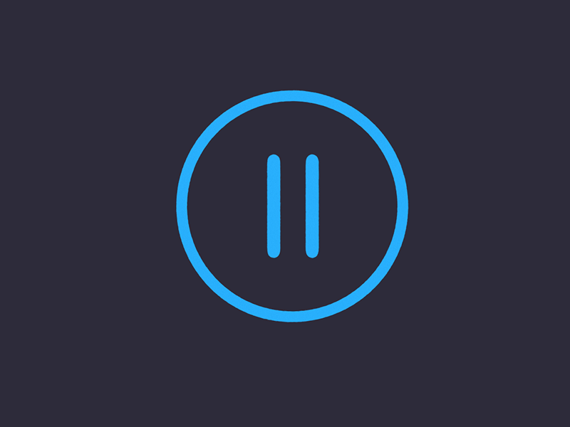 Pause-Push after effects animation gooey icon illustration interface pause push ui